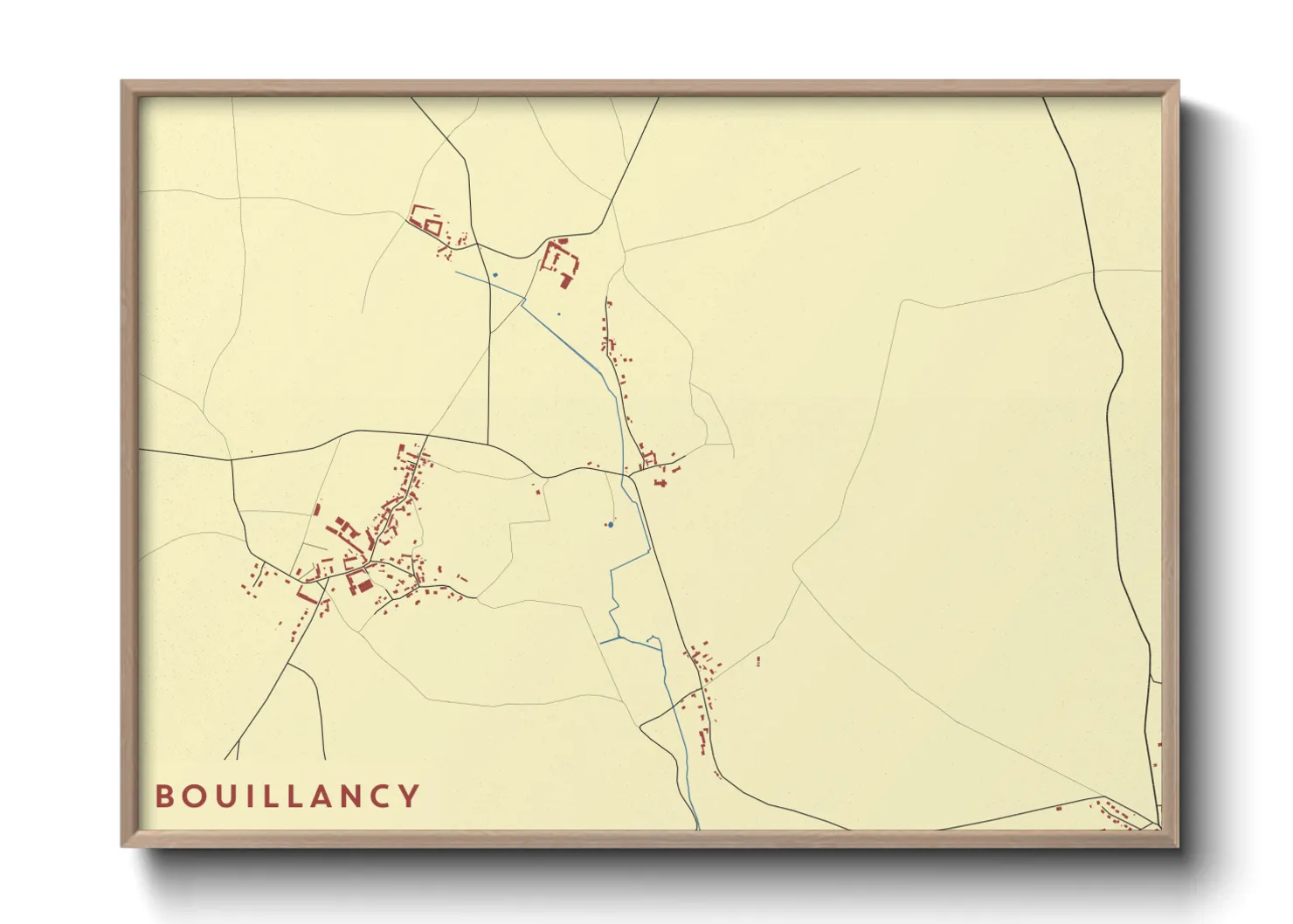 Une affiche de carte sur Bouillancy