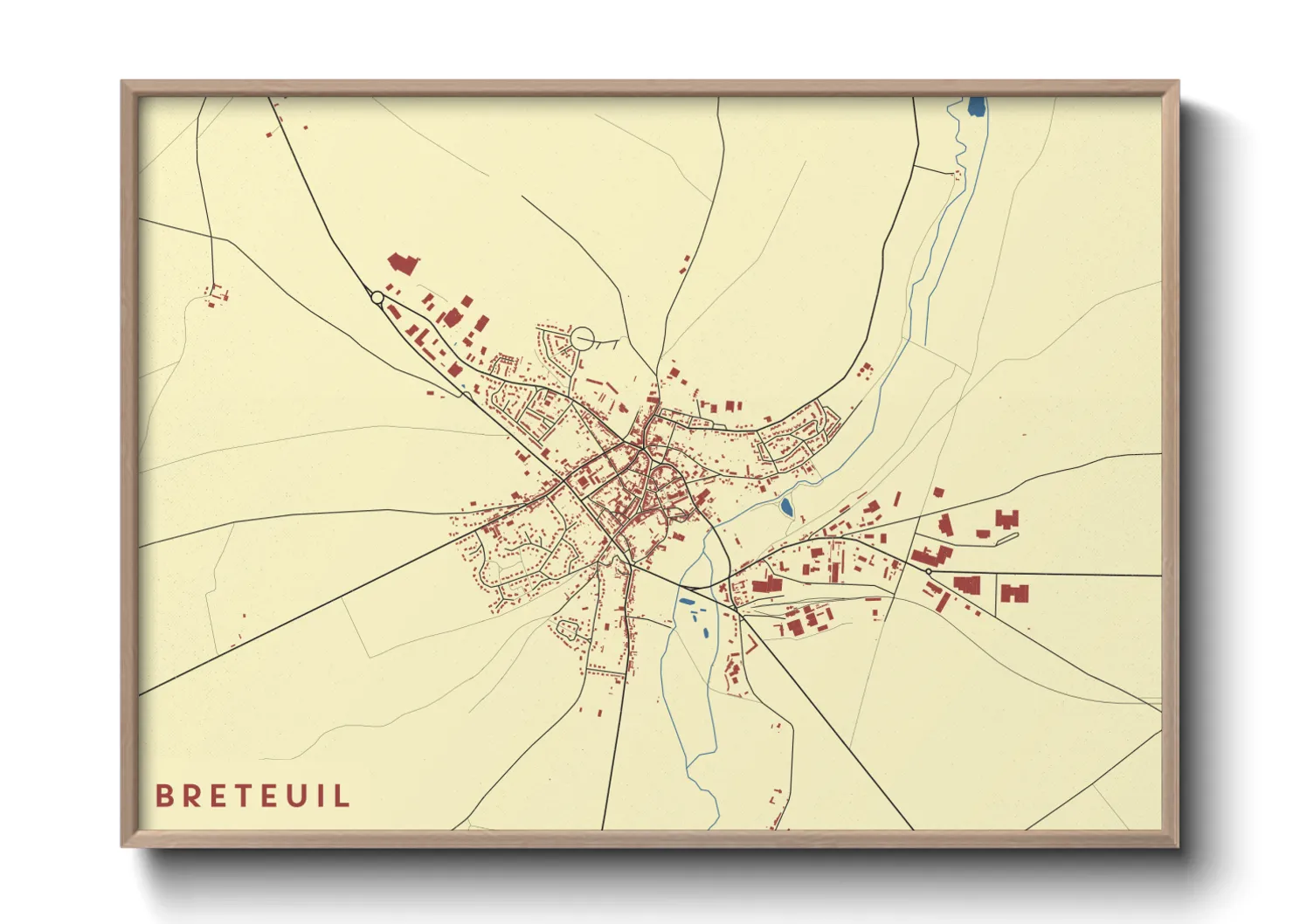 Une affiche de carte sur Breteuil
