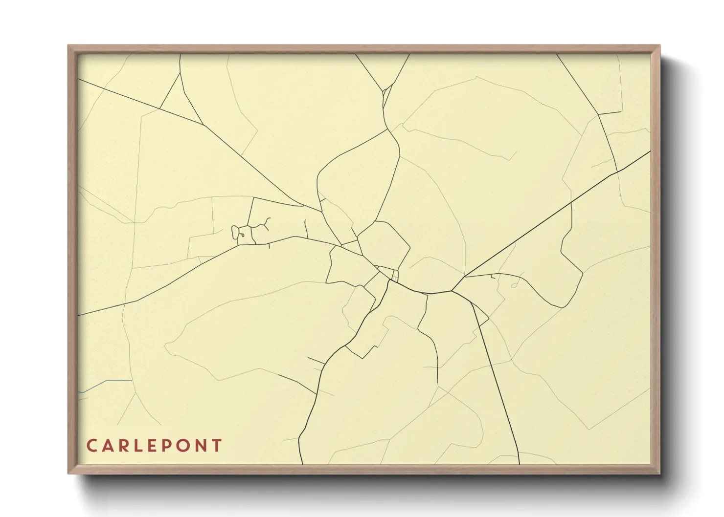 Une affiche de carte sur Carlepont