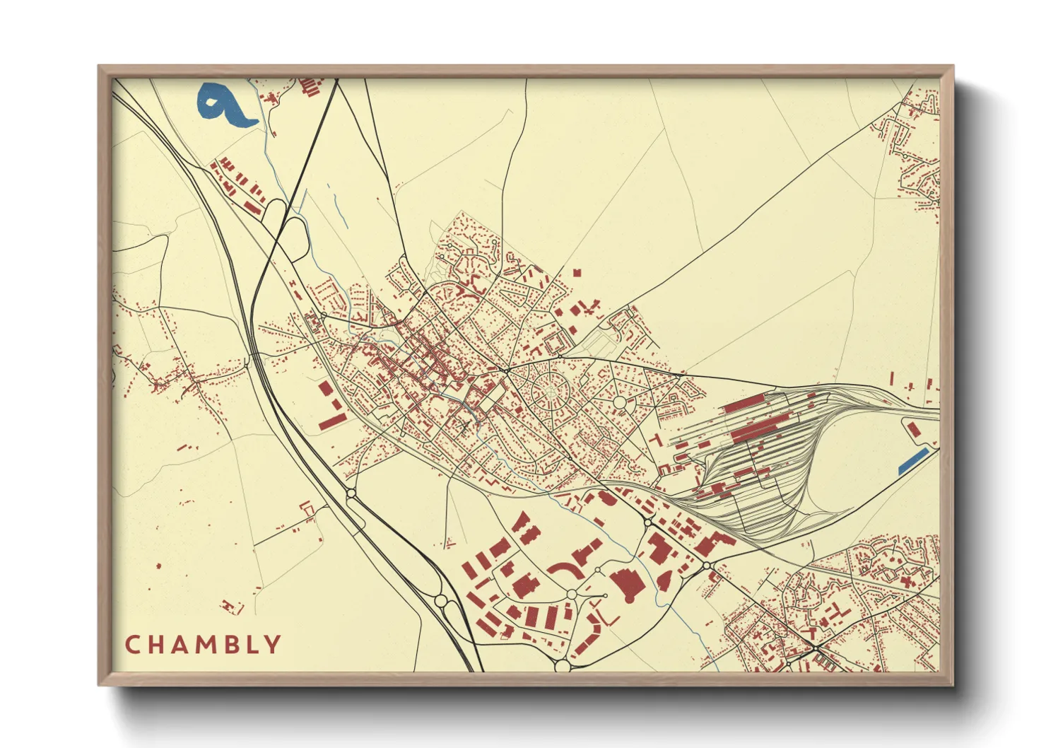 Une affiche de carte sur Chambly