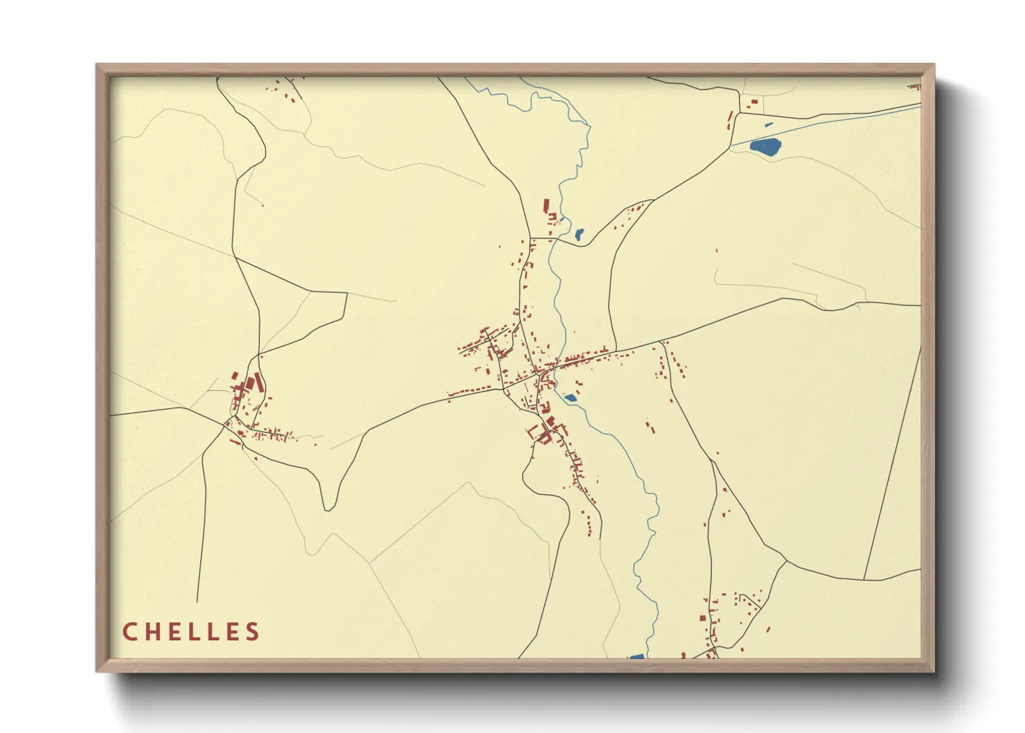 Une affiche de carte sur Chelles
