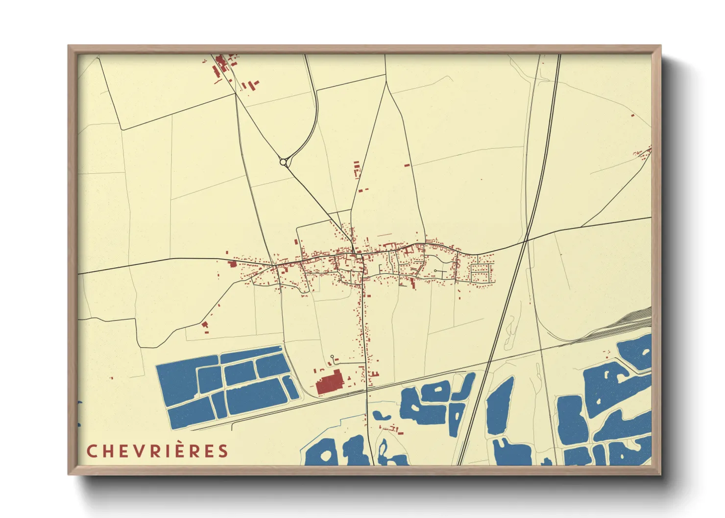 Une affiche de carte sur Chevrières
