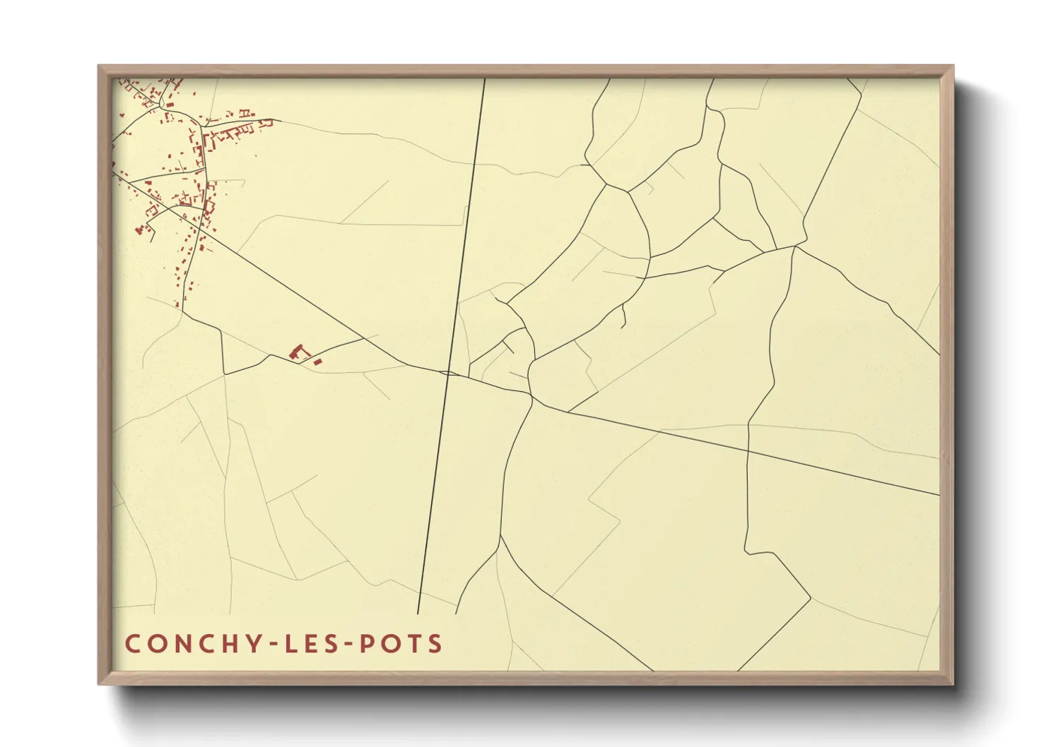 Une affiche de carte sur Conchy-les-Pots