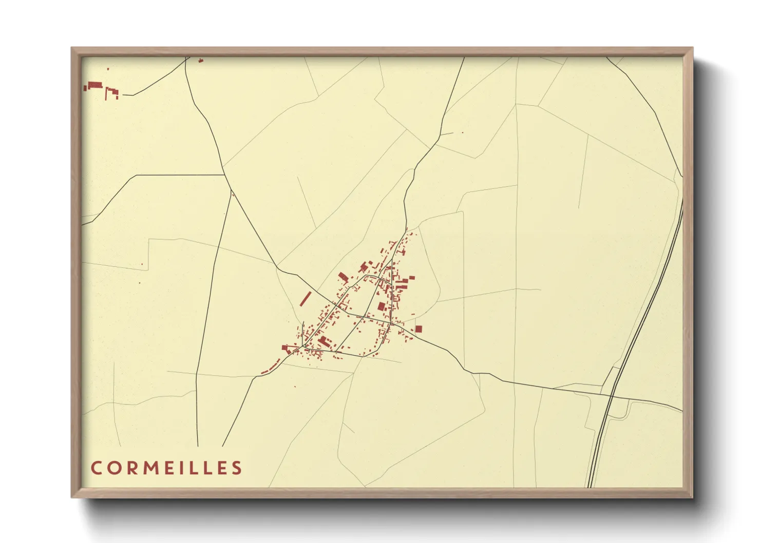 Une affiche de carte sur Cormeilles