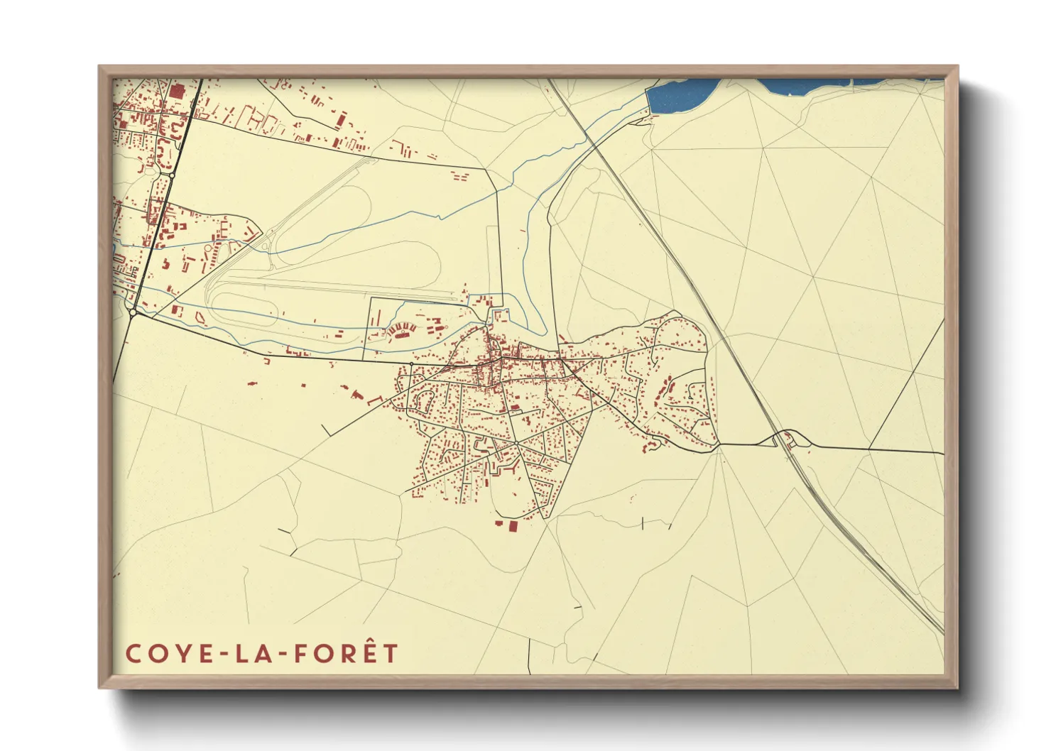 Une affiche de carte sur Coye-la-Forêt