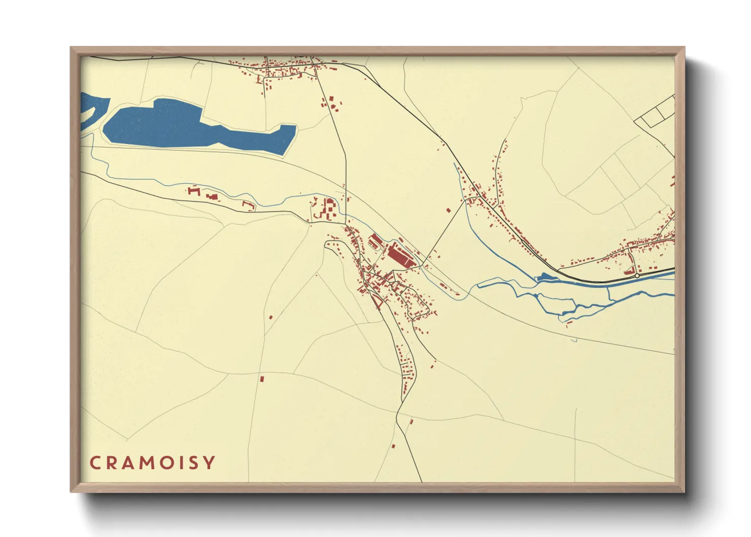 Une affiche de carte sur Cramoisy