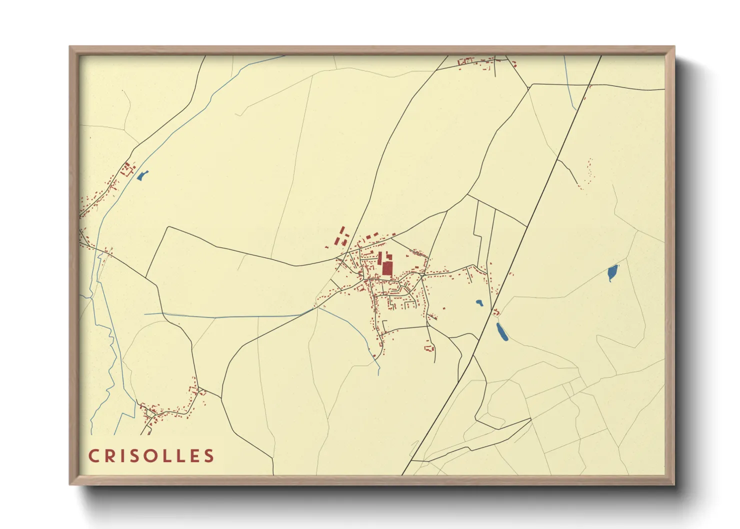 Une affiche de carte sur Crisolles