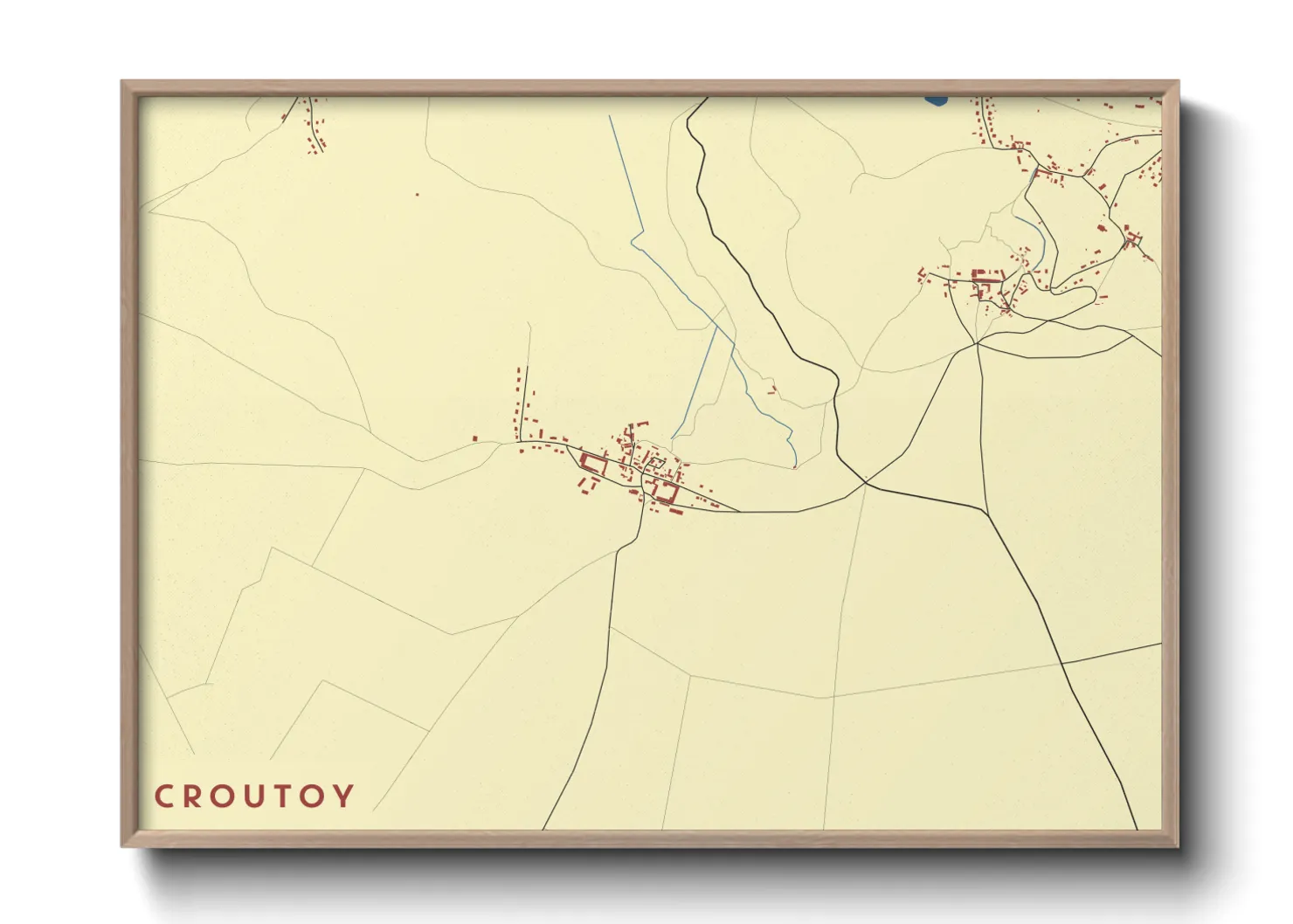 Une affiche de carte sur Croutoy