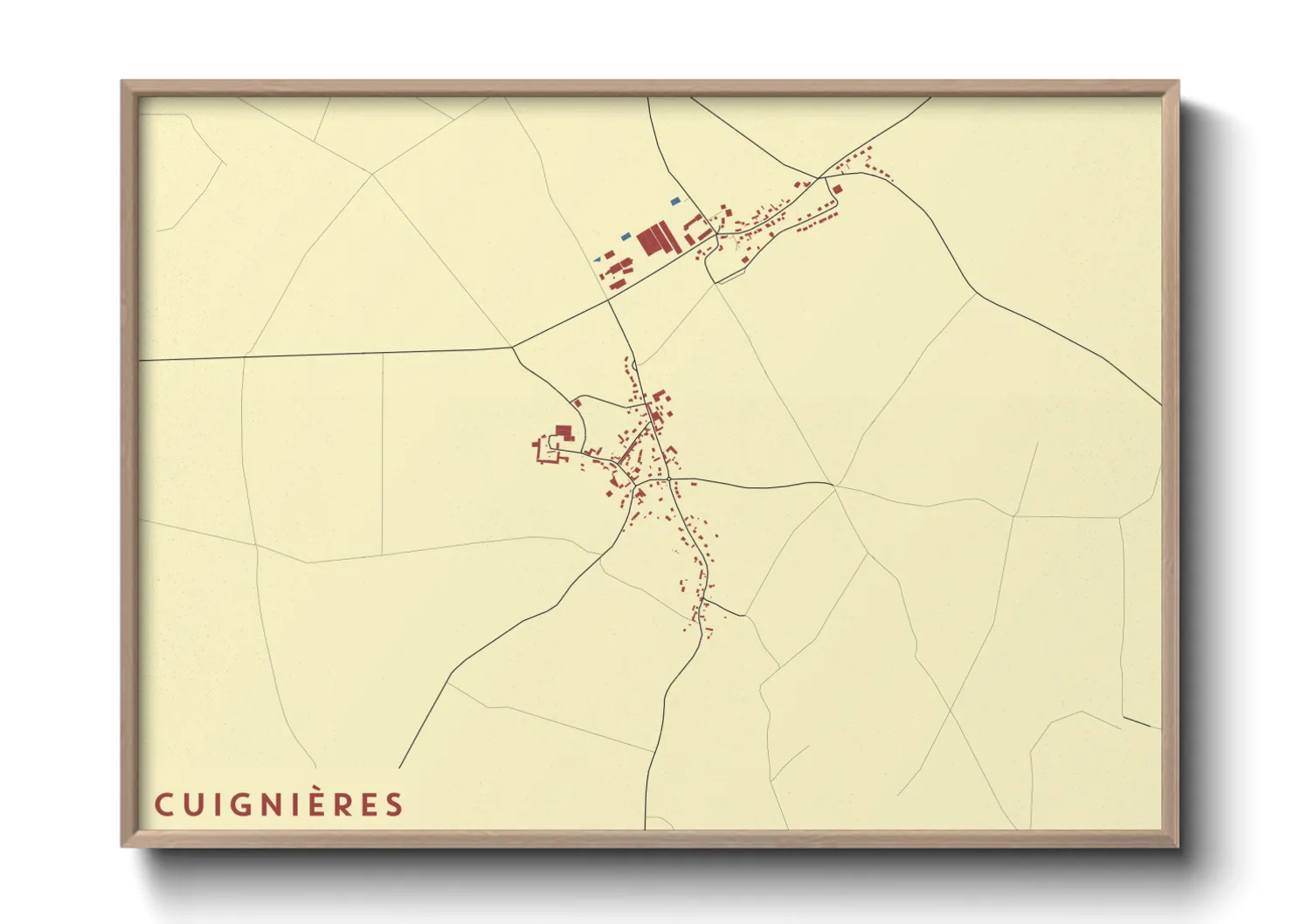 Une affiche de carte sur Cuignières