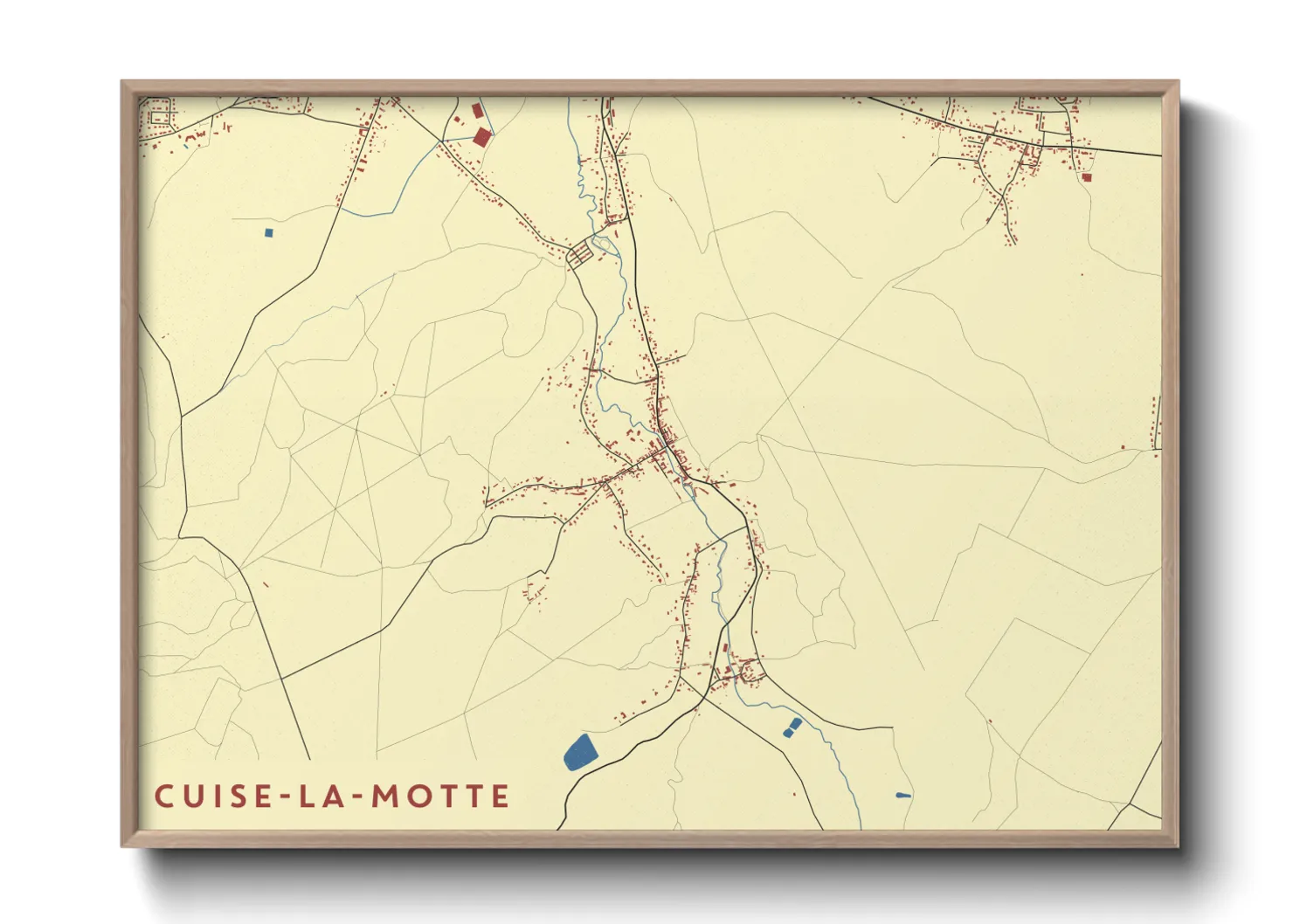 Une affiche de carte sur Cuise-la-Motte
