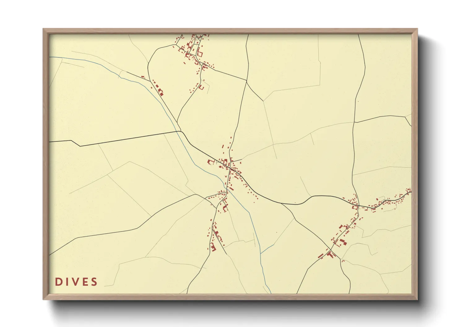 Une affiche de carte sur Dives