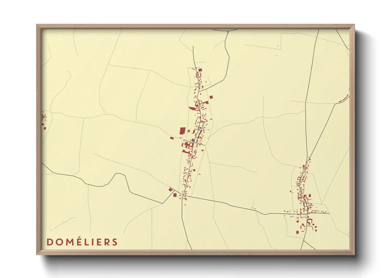 Une affiche de carte sur Doméliers
