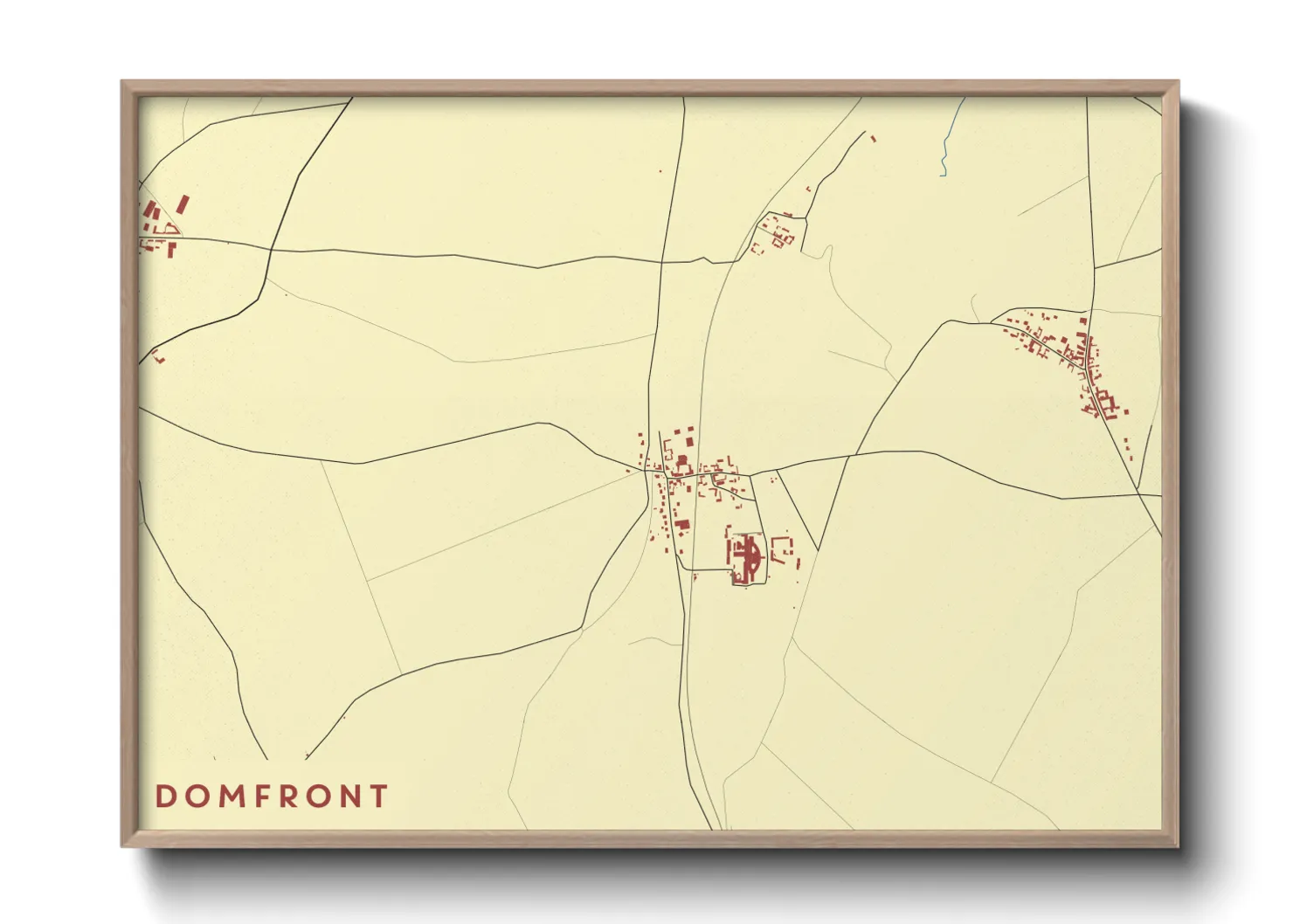 Une affiche de carte sur Domfront