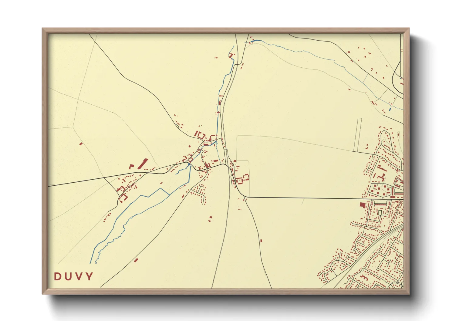 Une affiche de carte sur Duvy