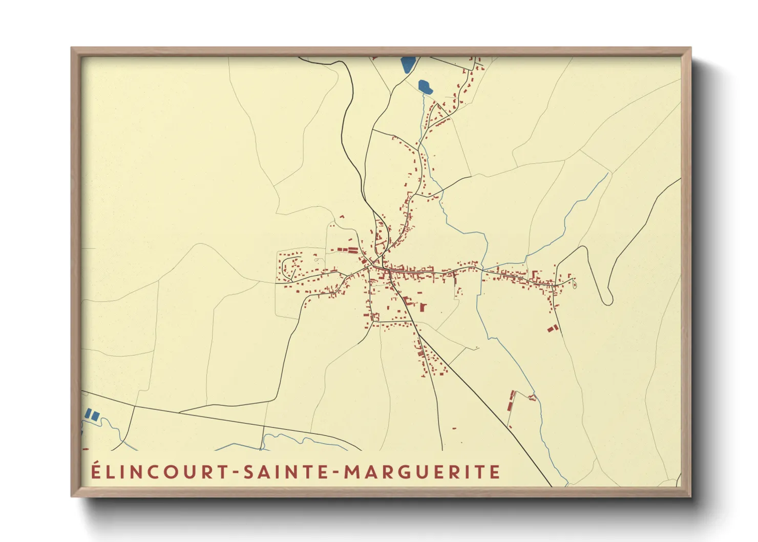 Une affiche de carte sur Élincourt-Sainte-Marguerite