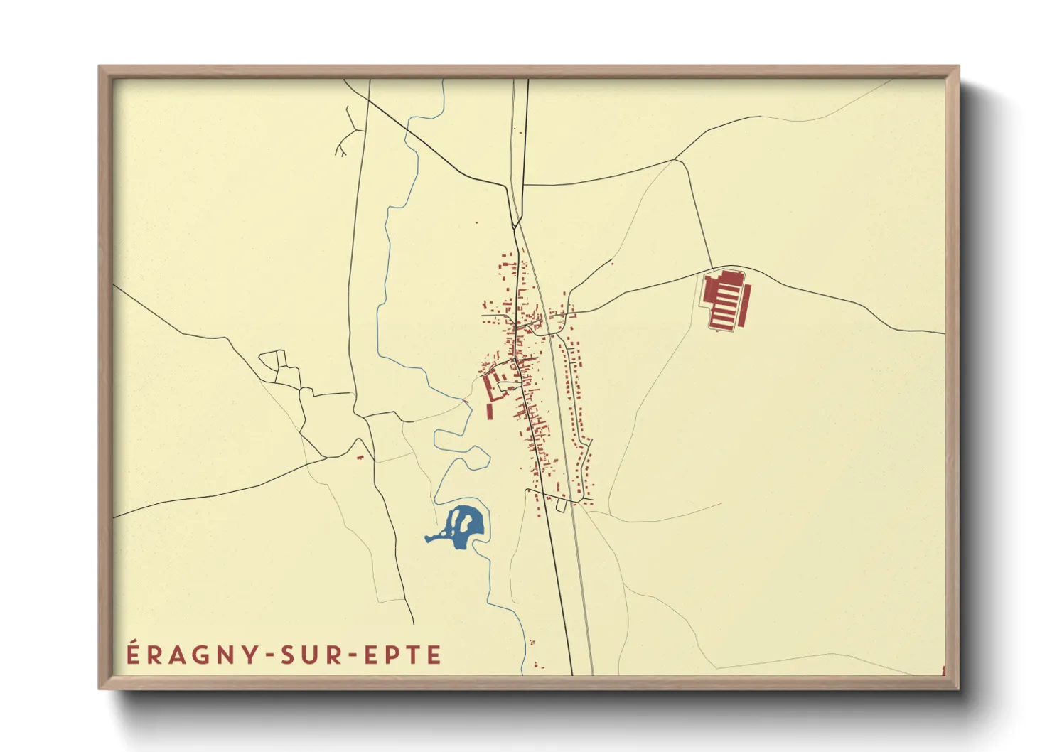 Une affiche de carte sur Éragny-sur-Epte