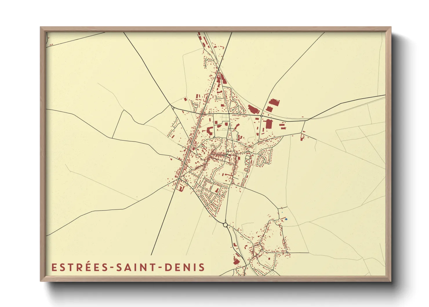 Une affiche de carte sur Estrées-Saint-Denis
