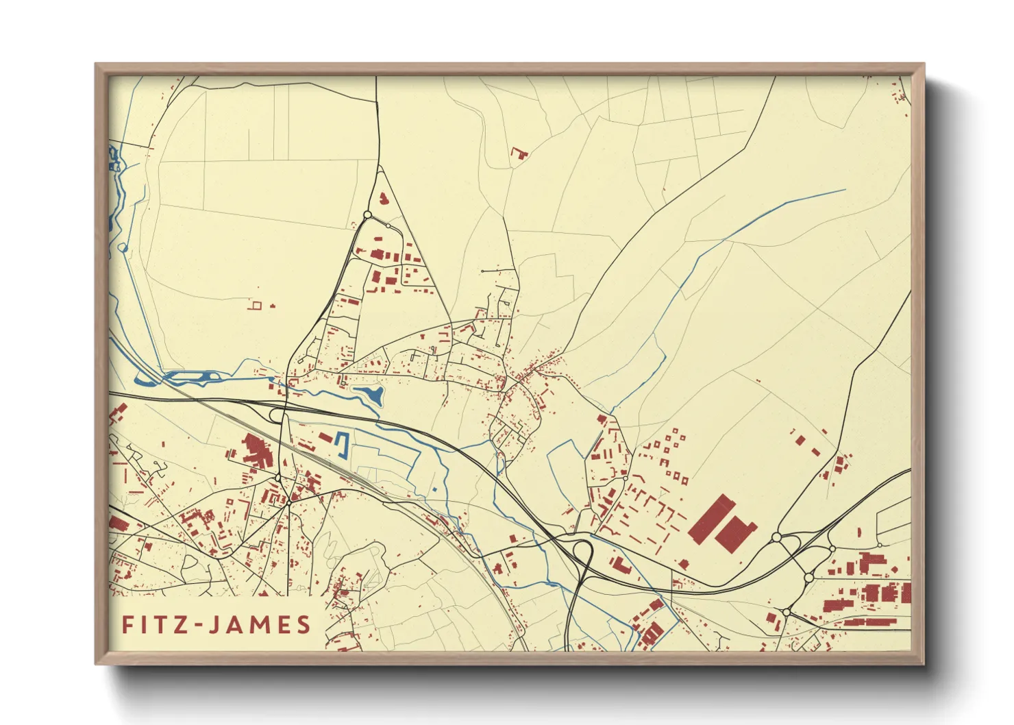 Une affiche de carte sur Fitz-James