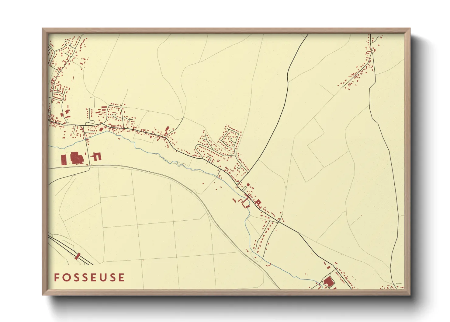 Une affiche de carte sur Fosseuse