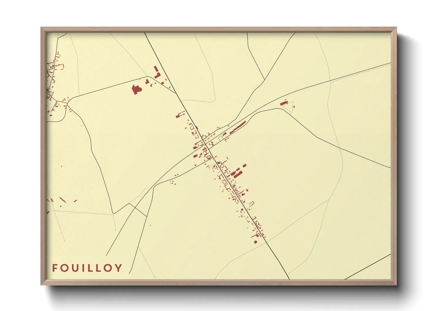 Une affiche de carte sur Fouilloy