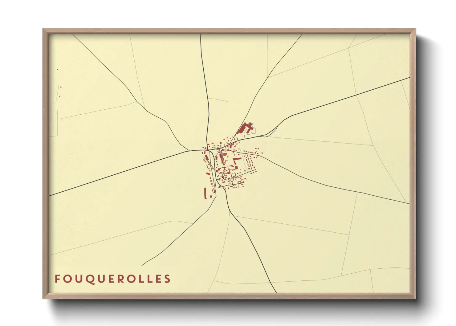 Une affiche de carte sur Fouquerolles