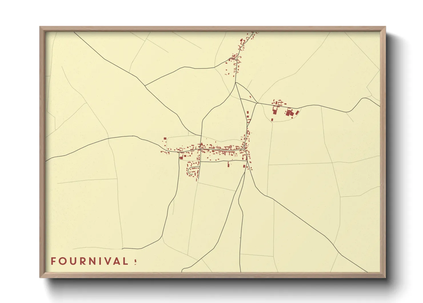 Une affiche de carte sur Fournival