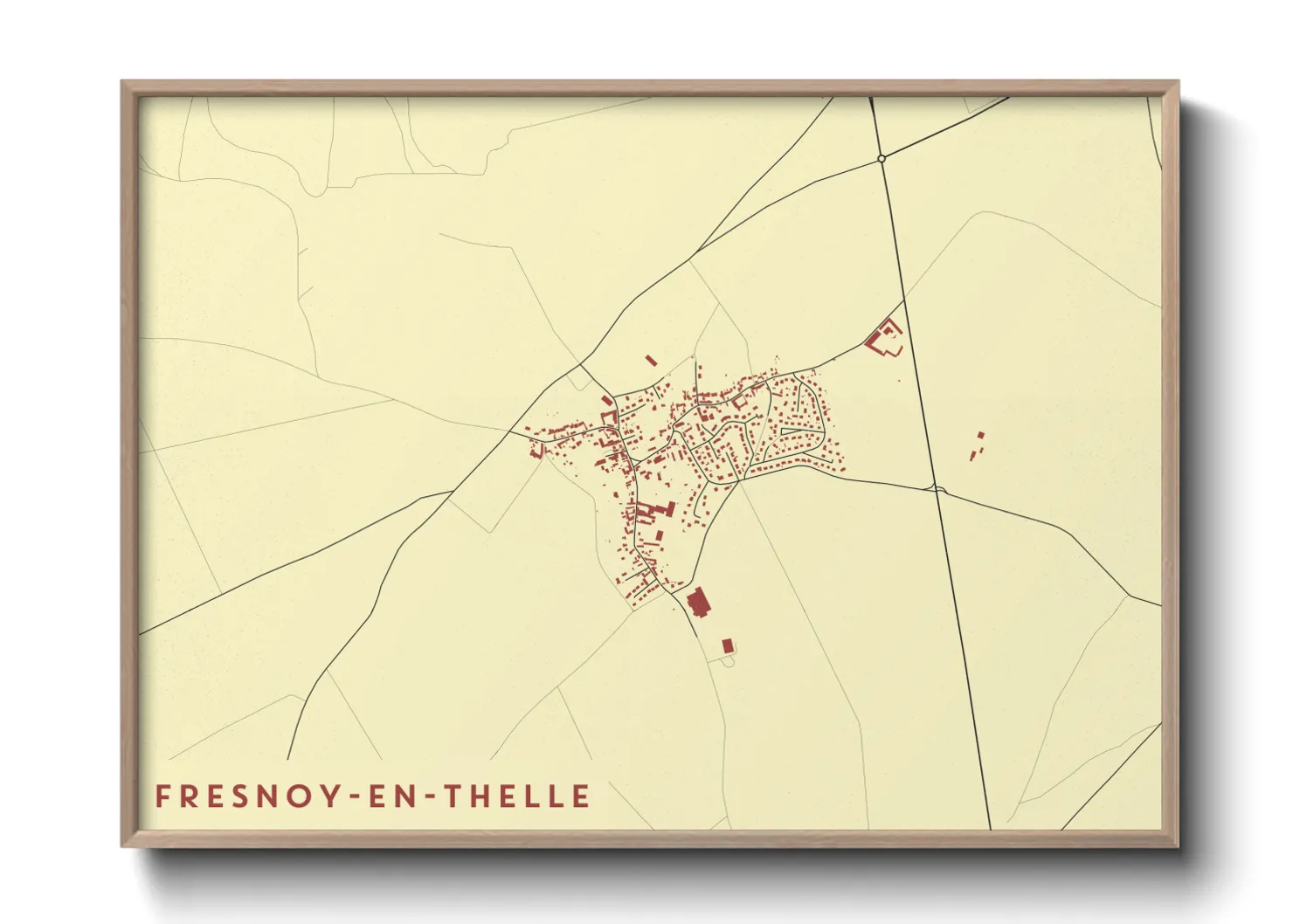 Une affiche de carte sur Fresnoy-en-Thelle