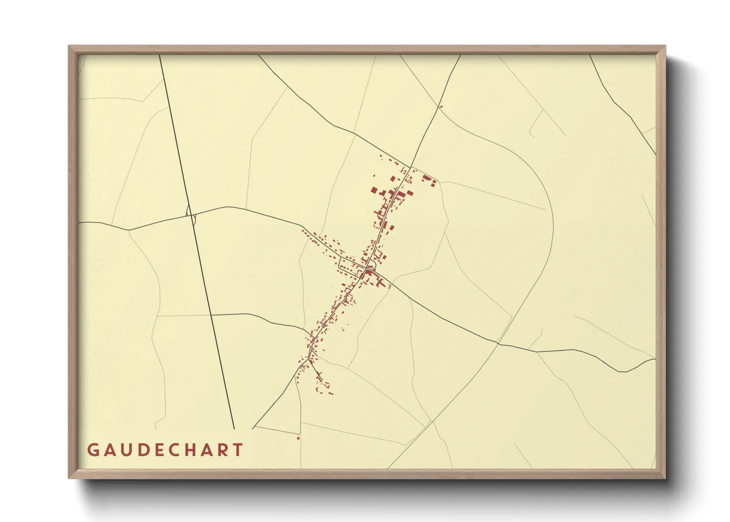Une affiche de carte sur Gaudechart