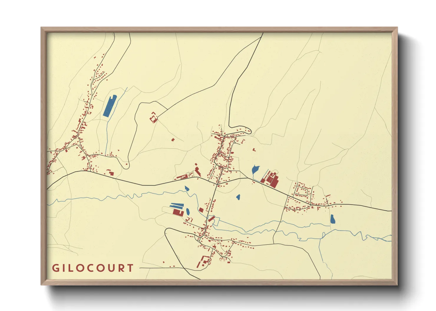 Une affiche de carte sur Gilocourt