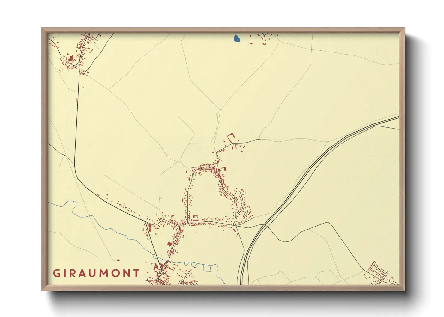 Une affiche de carte sur Giraumont