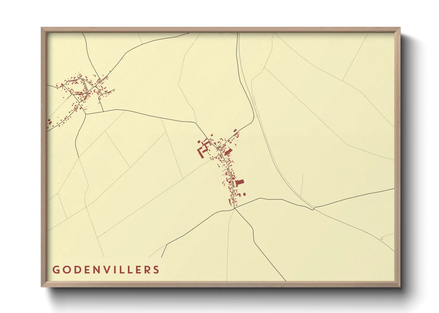 Une affiche de carte sur Godenvillers