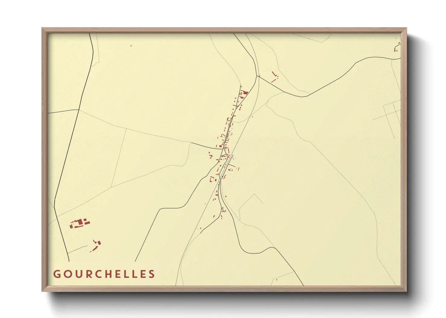 Une affiche de carte sur Gourchelles