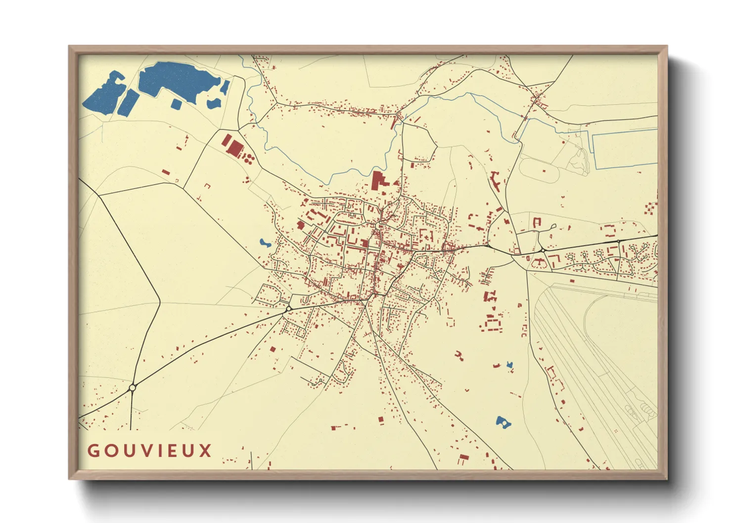 Une affiche de carte sur Gouvieux