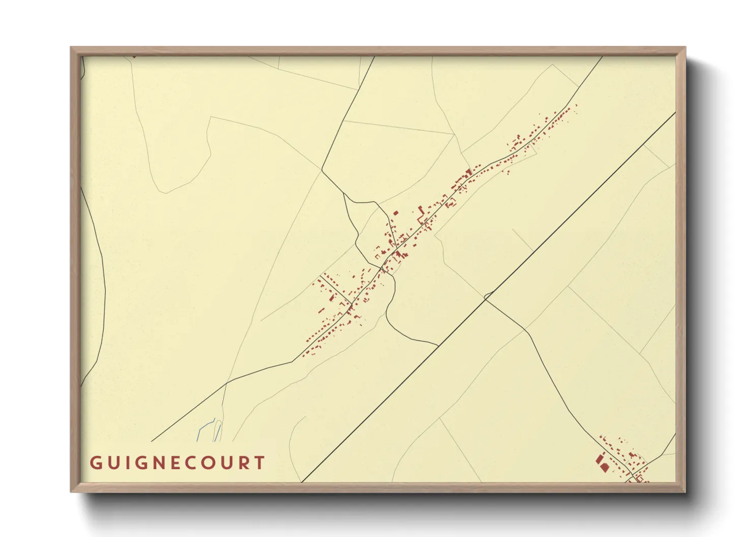 Une affiche de carte sur Guignecourt