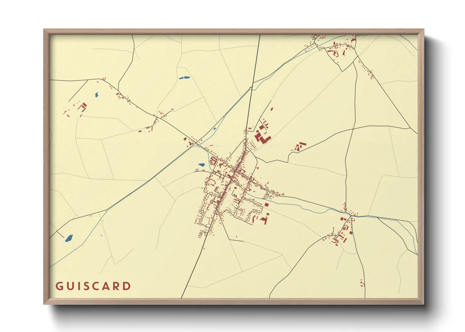 Une affiche de carte sur Guiscard