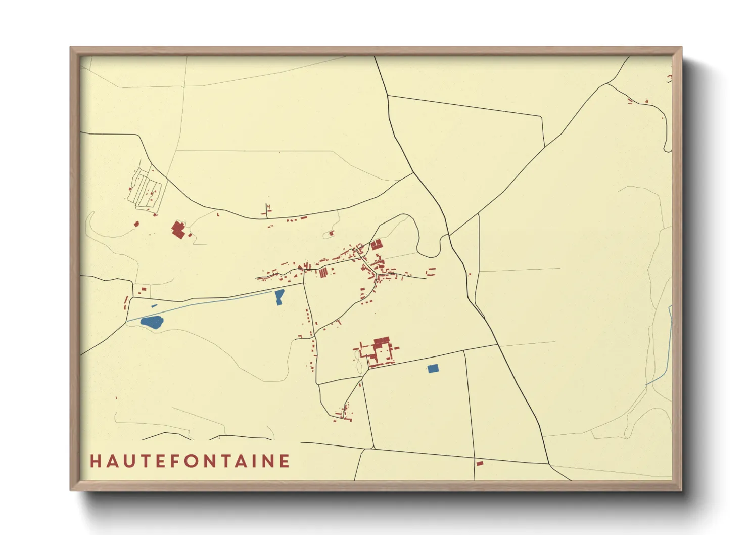 Une affiche de carte sur Hautefontaine