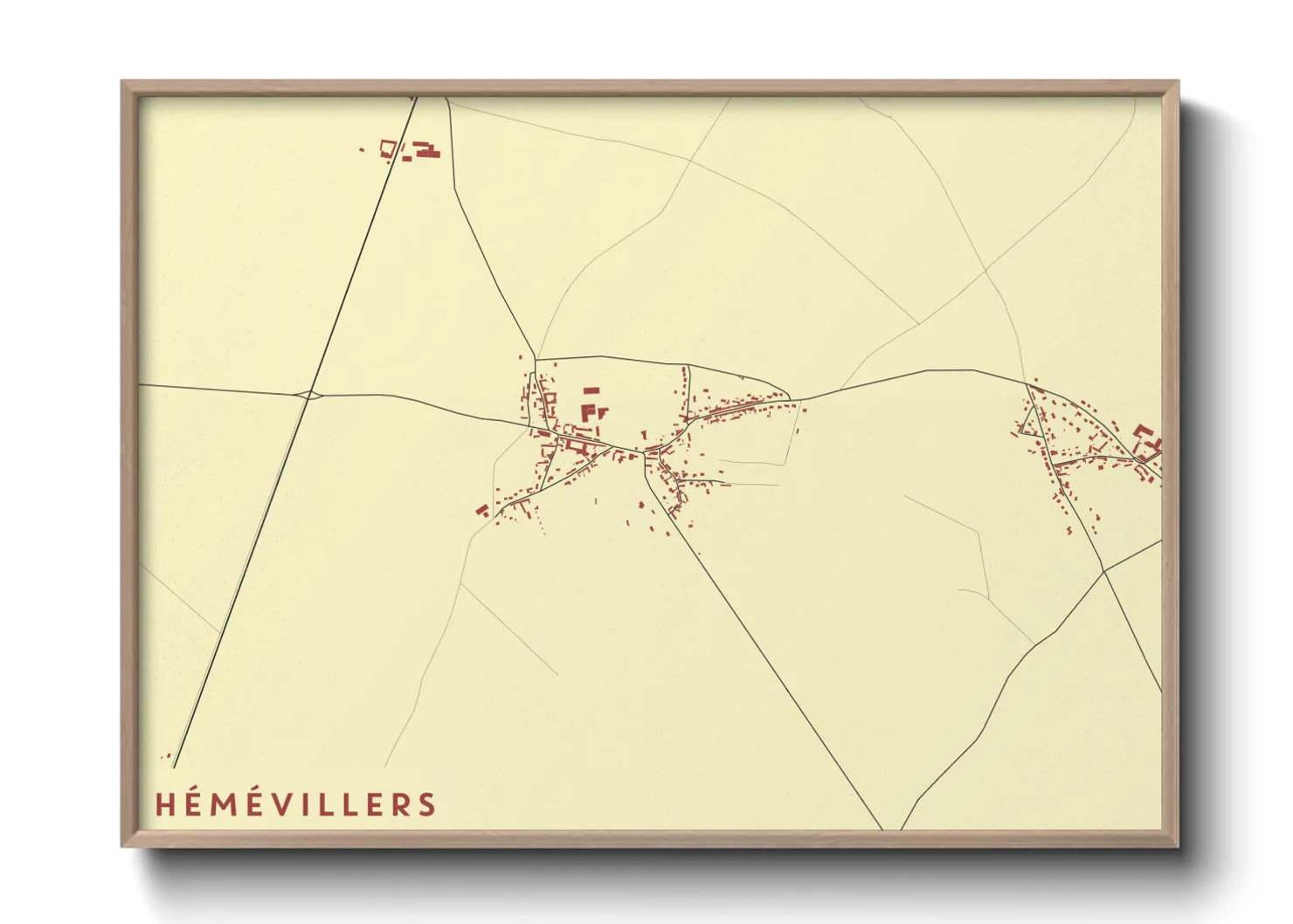 Une affiche de carte sur Hémévillers