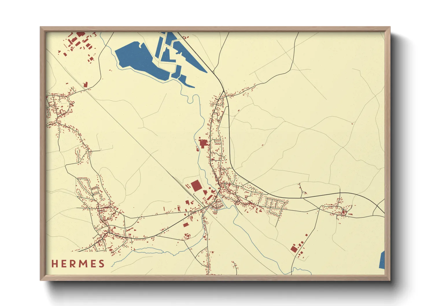 Une affiche de carte sur Hermes