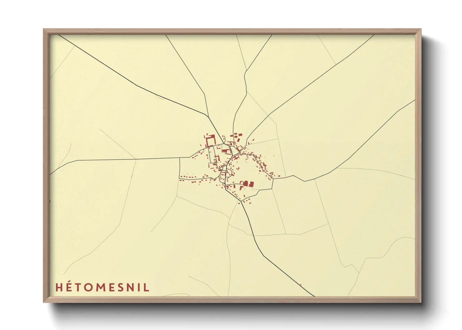 Une affiche de carte sur Hétomesnil