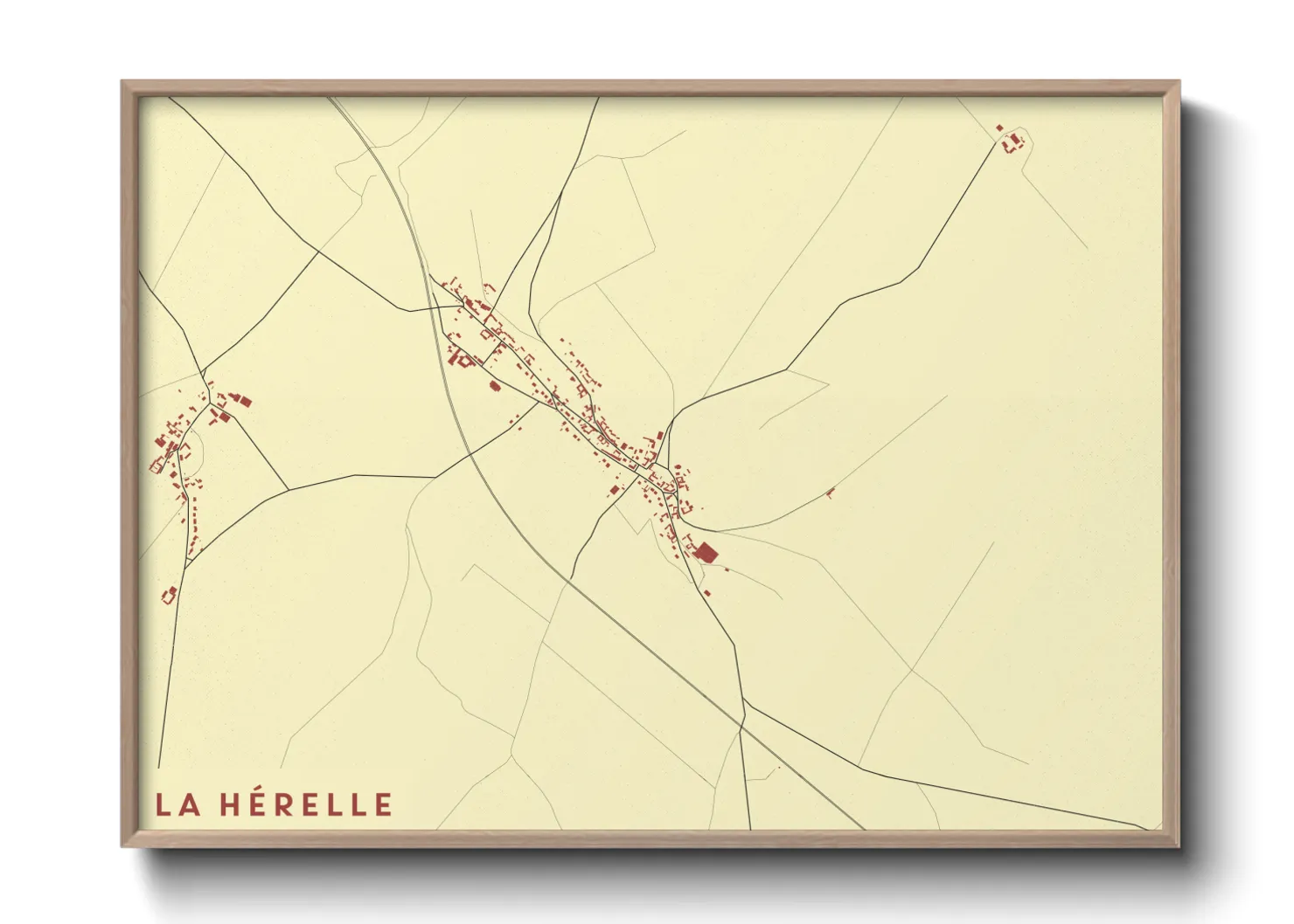 Une affiche de carte sur La Hérelle
