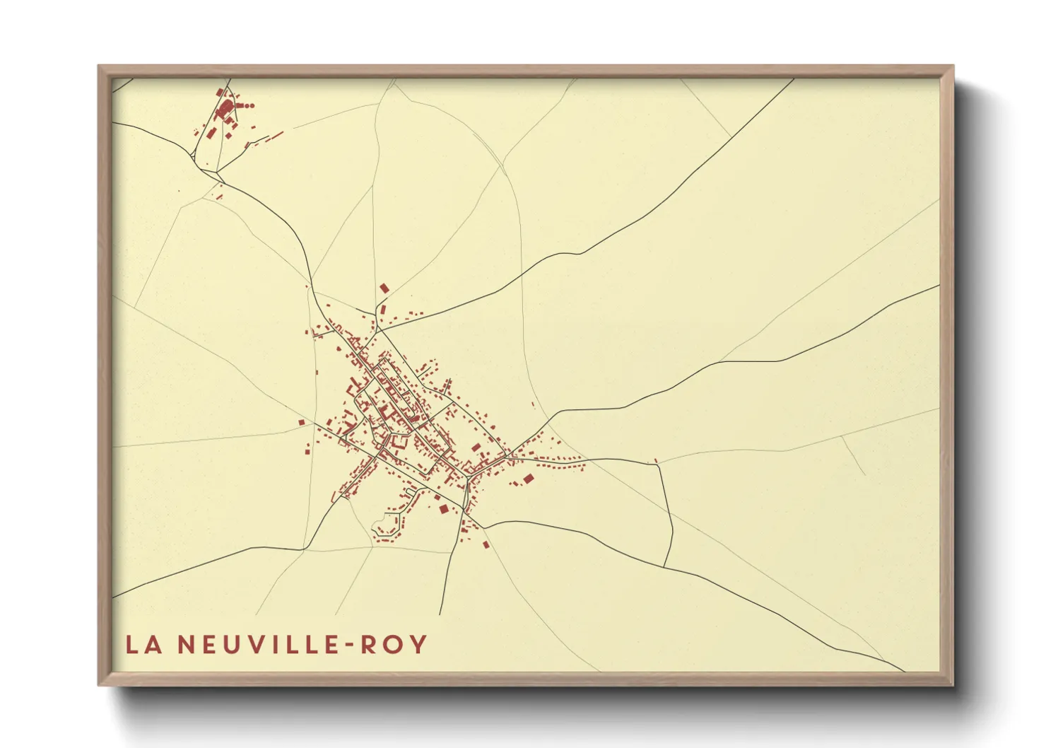 Une affiche de carte sur La Neuville-Roy
