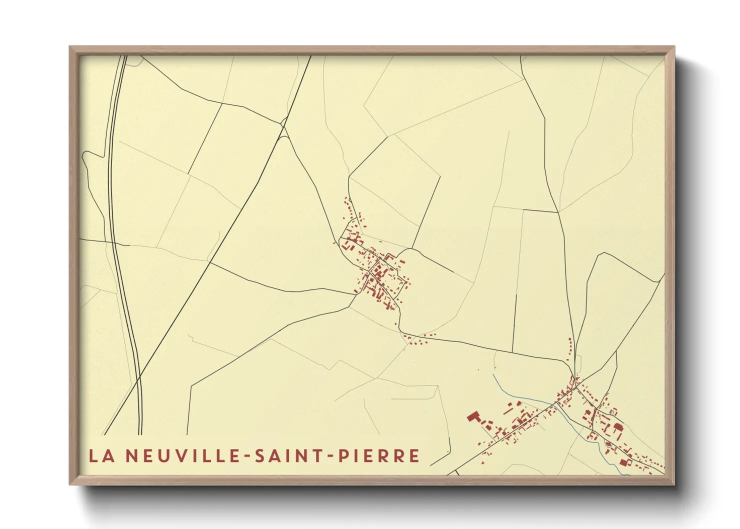 Une affiche de carte sur La Neuville-Saint-Pierre