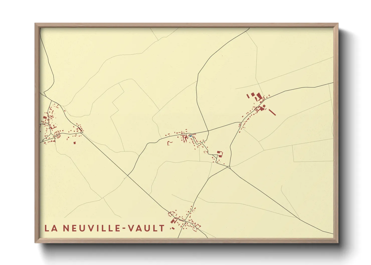 Une affiche de carte sur La Neuville-Vault