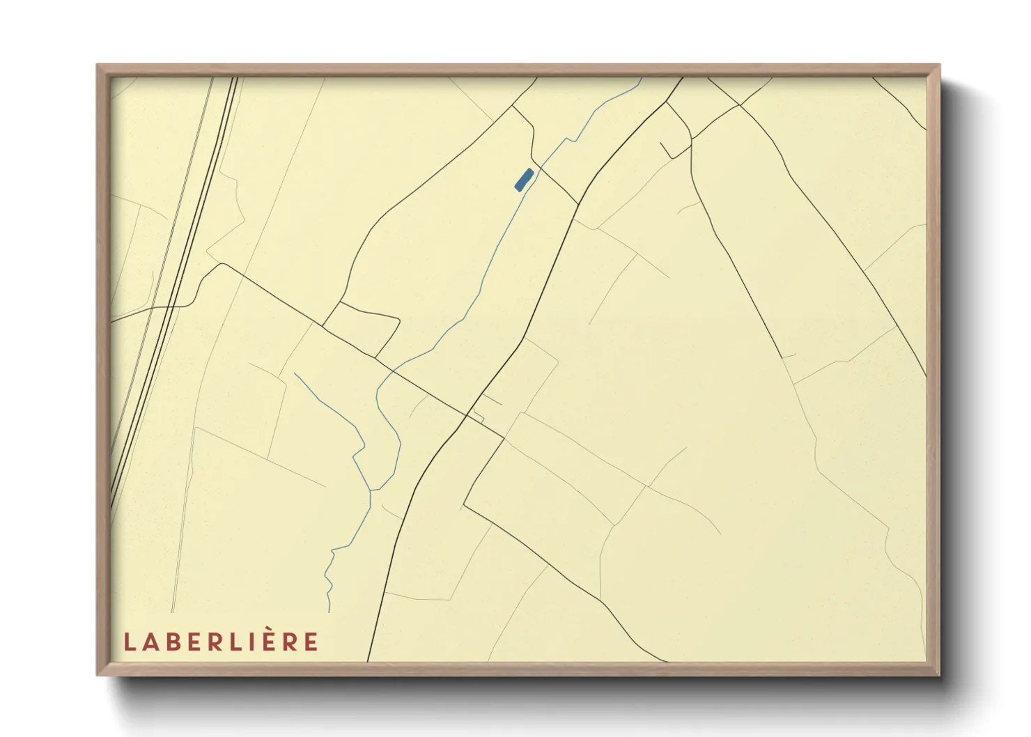 Une affiche de carte sur Laberlière