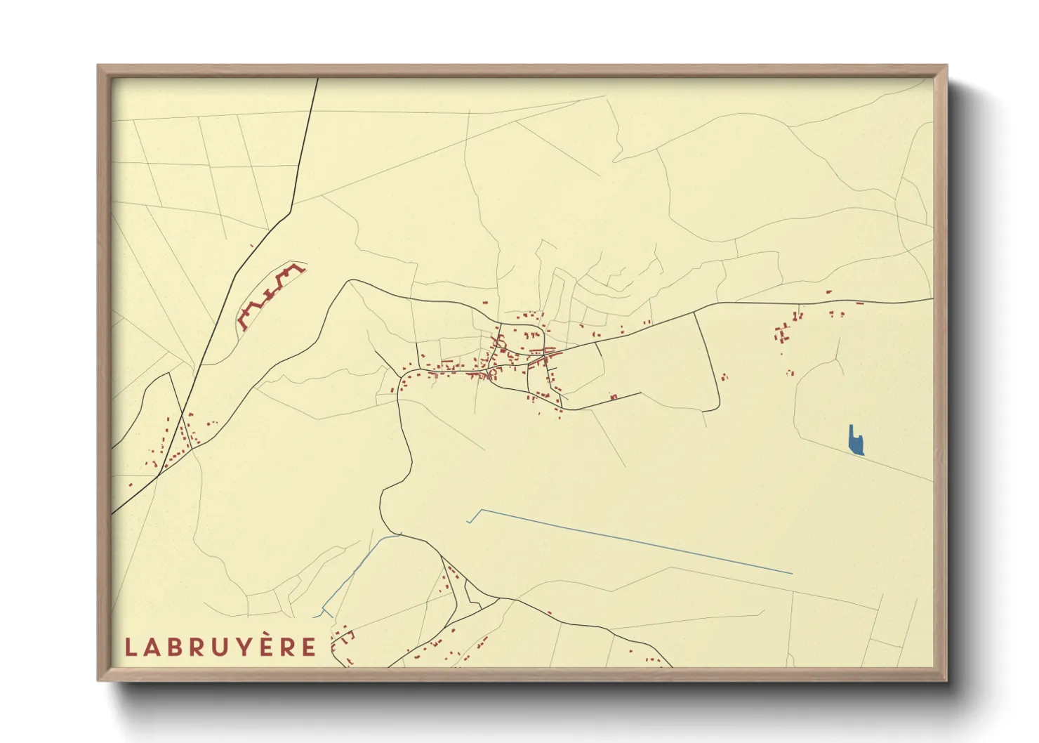 Une affiche de carte sur Labruyère