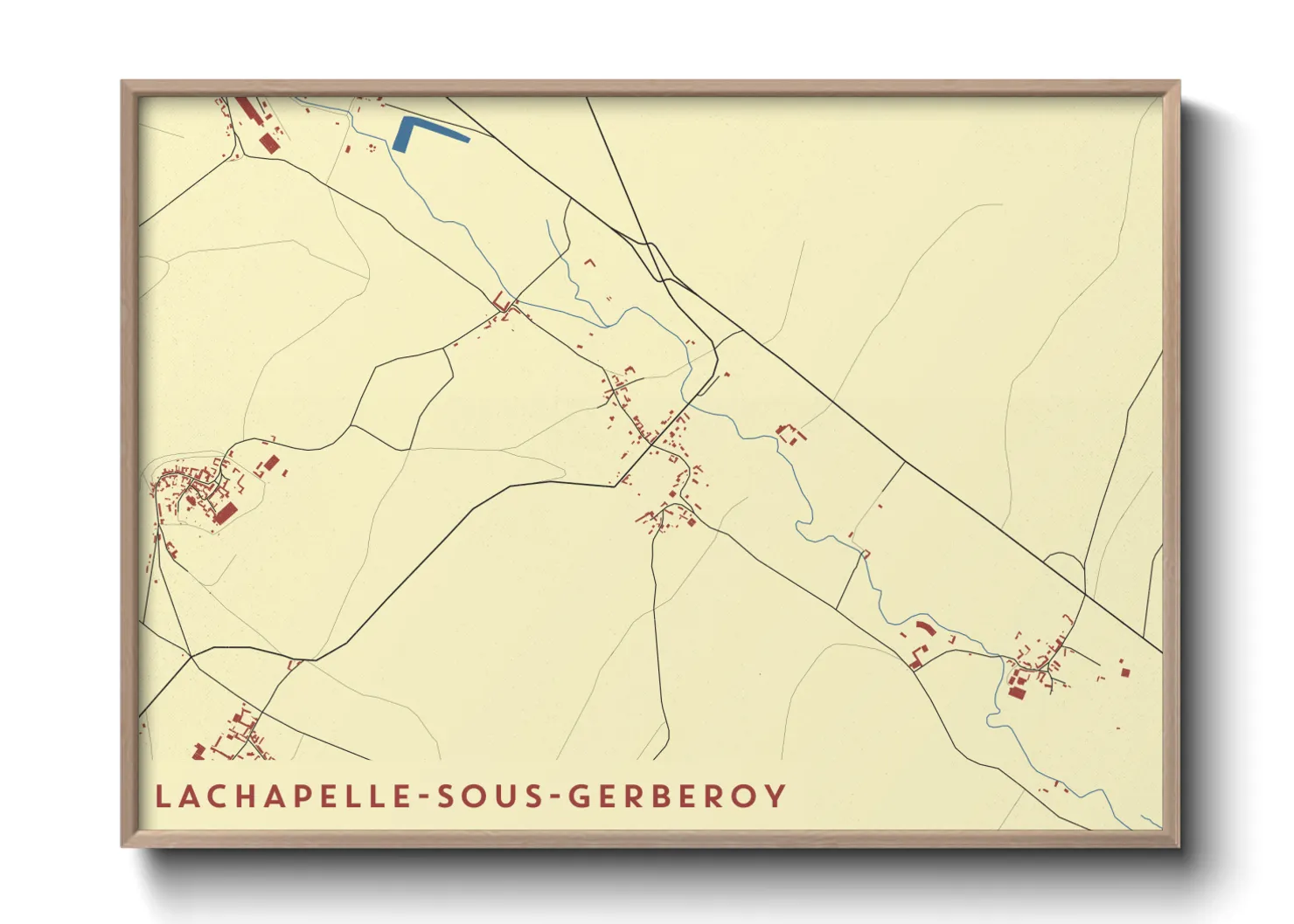 Une affiche de carte sur Lachapelle-sous-Gerberoy