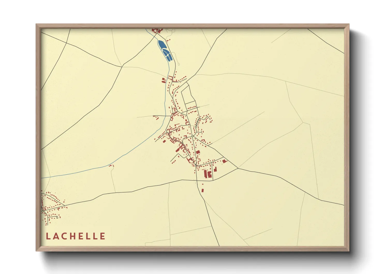 Une affiche de carte sur Lachelle