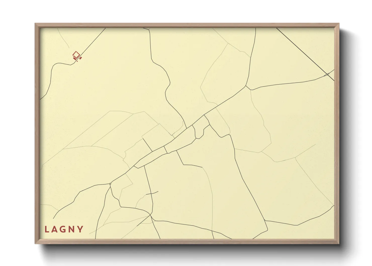 Une affiche de carte sur Lagny