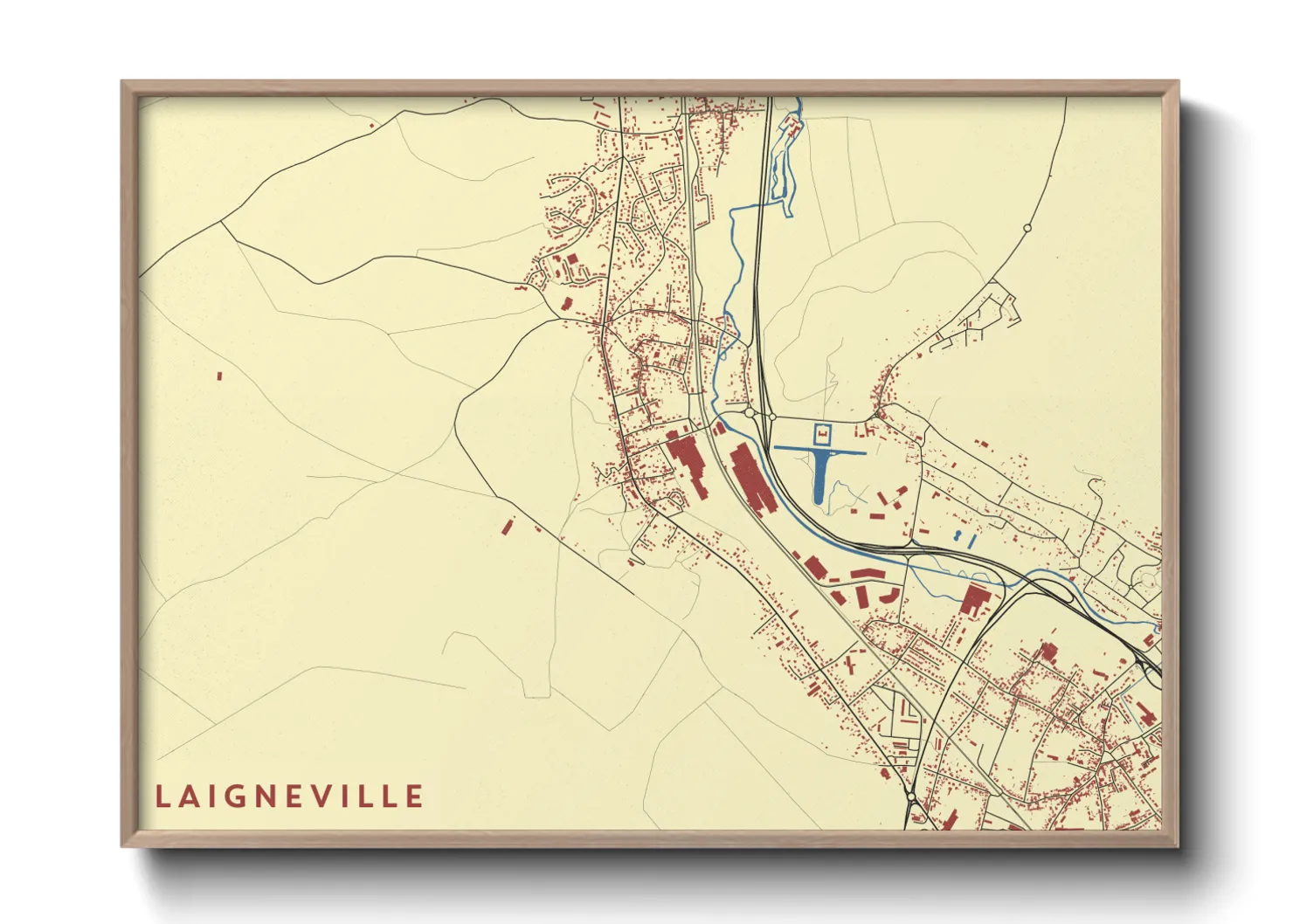 Une affiche de carte sur Laigneville