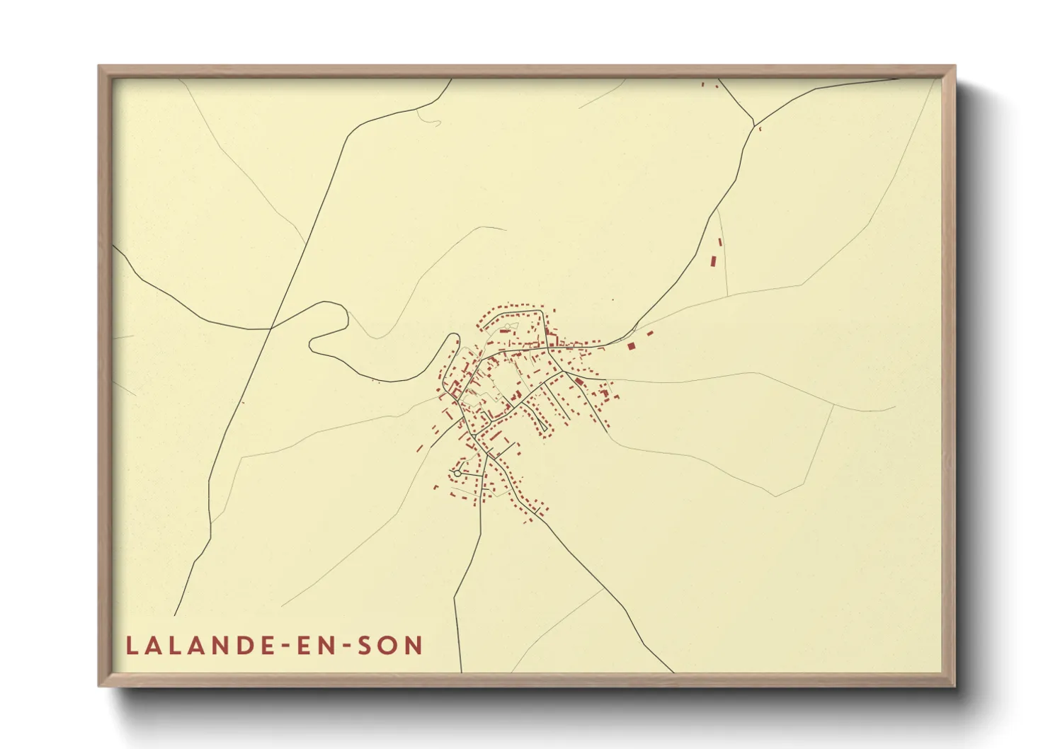 Une affiche de carte sur Lalande-en-Son
